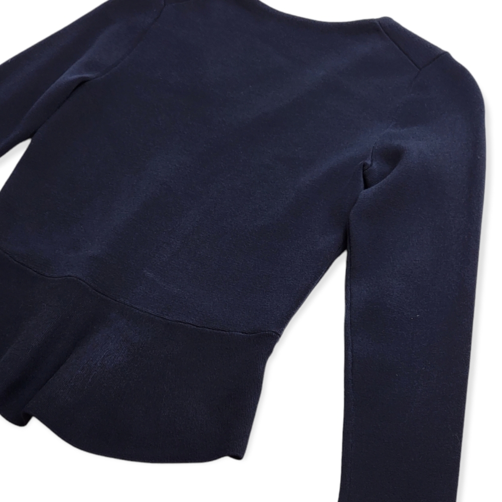 NWT Ann Taylor Ribbed Peplum Sweater - Picture 7 of 9